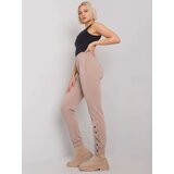 RUE PARIS Sweatpants-RV-DR-7365.17P-dark beige | shoptok.hr