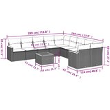  11-dijelni set vrtnih sofa od poliratana s jastucima bež | shoptok.hr