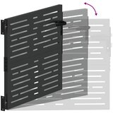  Vrtna vrata Crna 110 x 105 cm Čelik s prahom premazan | shoptok.hr