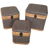 Signes Grimalt Kovčki in škatle za shranjevanje Vintage Boxes Skladiščenje 3 Enote Siva | Shoptok.si