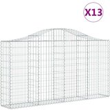  Lučne gabionske košare 13kom 200x30x100/120cm pocinčano željezo | shoptok.hr