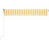  Automatska tenda sa senzorom LED 450 x 350 cm žuto-bijela | shoptok.hr
