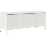 vidaXL TV omarica bela 101,5x39x43,5 cm hladno valjano jeklo | Shoptok.si