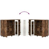 vidaXL kreveta dimljeni hrast 55.5 x 29 x 100 cm konstruirano drvo | shoptok.hr