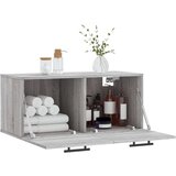 vidaXL Stenska omarica siva sonoma 80x36,5x35 cm inženirski les | Shoptok.si