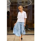 Marisse Viscose-Linen White Shirt | Shoptok.si
