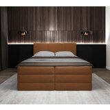 MID.YOU POSTELJA BOXSPRING 160 cm x 200 cm , les, tekstil, leseni material opečnato rjava | Shoptok.si