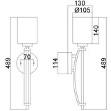 Elstead Lighting Elstead Taylor Velika stenska svetilka z 1 lučjo - polirani krom, G9, (22099428) | Shoptok.si