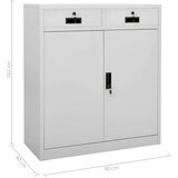  Uredski ormarić svjetlosivi 90 x 40 x 102 cm čelični | shoptok.hr