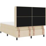  LED Box Spring Krevet s madracem Krema 160 x 200 cm tkanina | shoptok.hr