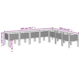  Vrtna sadilica s nogama bijela 200 x 160 x 42 cm PP | shoptok.hr