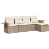 vidaXL 5-dijelni vrtni set sofa s jastucima bež od poliratana | shoptok.hr