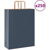  Papirnate vrećice 250 kom s ručkama plave 32x12x42 cm | shoptok.hr