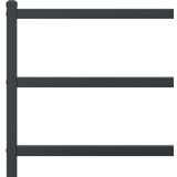 vidaXL Metalni okvir kreveta s uzglavljem i podnožjem crni 75 x 190 cm | shoptok.hr