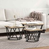  Kava Stol 3 pcs Sonoma hrast Inženjerska drva i čelik | shoptok.hr