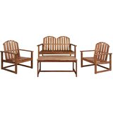  4-dijelni vrtni lounge set od masivnog bagremovog drva | shoptok.hr