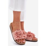 Boto Women's Cork Sole Slippers With Flowers Pink Ferenza | shoptok.hr