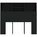  Uzglavlje s ormarićem crno 120 x 19 x 103,5 cm | Eponuda.com