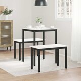  Stol za objedovanje Bijelo 60 x 60 x 75 cm Čvrsto borovo drvo | shoptok.hr