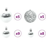  Umjetna preddekorirana božićna jelka srebrna 120 cm PET | Shoptok.si