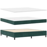  s opruga kutije Tamnozelena 200 x 200 cm Baršun | shoptok.hr
