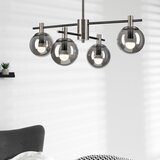  Luster na stalku LILOU 4xE14/5W/230V mat hrom/dimljeno staklo | Eponuda.com