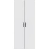 CARRYHOME omara za oblačila, bela, hrast artisan | Shoptok.si