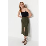 Trendyol Skirt - Khaki - Midi Cene