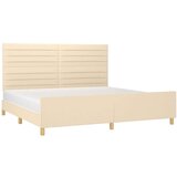  Za krevet s uzglavljem krem 180 x 200 cm od tkanine | shoptok.hr
