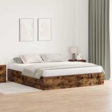 Krevet s ladicama Dimljeni hrast 200 x 200 cm Konstruirano drvo | Eponuda.com