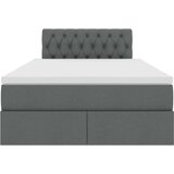  Krevet S LED lampica s pohranom Tamno siva 120 x 200 cm tkanina | shoptok.hr