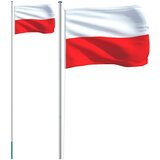  Poljska zastava i jarbol 6,08 m aluminijska | shoptok.hr