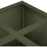  Vrtna saksija Maslinastozelena 100 x 100 x 30 cm Čelična vrata | shoptok.hr