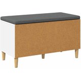 Klupa za hodnik s jastukom s pohranom Bijeli 80 x 38 x 46 cm | Eponuda.ba