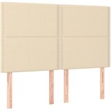 Maison Chic Posteljno vzglavje - Vzglavna omarica 4 kosa krem 72x5x78/88 cm blago, (22077009) Cene