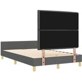  Krevetna konstrukcija Tamno siva 140 x 190 cm tkanina | shoptok.hr