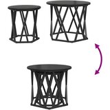  Bocni stol 2 pcs Crni hrast Inženjerska drva i čelik | shoptok.hr