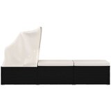 In Ležalnik s streho in blazino poli ratan kremno bel | Shoptok.si