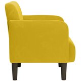 SOFA fotelja s naslonima za ruke žuta 54 cm baršunasta | Shoptok.si