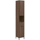 vidaXL Visoka kopalniška omara z vrati Rjavi hrast 31.5 x 33 x 190 cm, (5000064358) | Shoptok.si