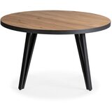 Marckeric Crni/u prirodnoj boji okrugao stolić za kavu s pločom stola u dekoru hrasta ø 80 cm Sindi – | shoptok.hr