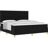 vidaXL Box spring krevet s madracem Crna 200 x 200 cm tkanina | shoptok.hr