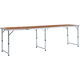 vidaXL Zložljiva miza za kampiranje iz aluminija 240x60 cm | Shoptok.si