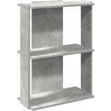 vidaXL Knjižna omara 3-nadstropna beton. siva 60x30x80 cm inž. les | Shoptok.si