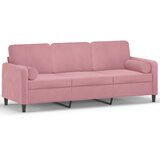  Trosjed s ukrasnim jastucima ružičasti 180 cm baršunasti | shoptok.hr