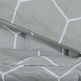  Set posteljine za poplun sivi 200x220 cm pamučni | shoptok.hr