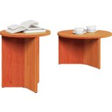  Klubska miza 2 pcs Voščeno rjava 49 x 49 x 28 cm, (5000073421) | Shoptok.si