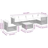  7-dijelni set vrtnih sofa sivi od poliratana | shoptok.hr