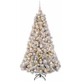  Umjetno božićno drvce s kuglicom 180 cm 300 LED lampica - Zelena i bijela 180 cm s LED-ima i ružičastim lopticama | shoptok.hr