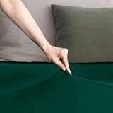 DecoKing Plahta s gumom Amber 180-200x200 cm, tamnozelena Slike